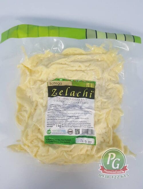 phô mai cheddar cheese bào sợi bottega zelachi 1kg