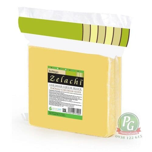 Phô mai Cheddar Cheese Bottega Zelachi nguyên khối 2kg