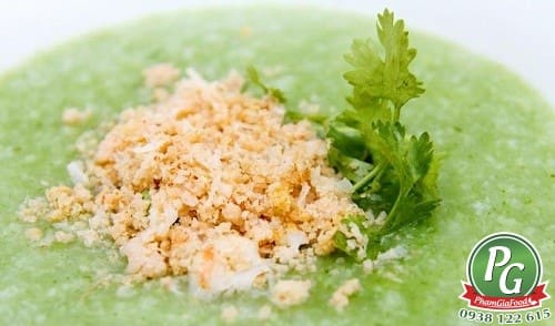 Phạm Gia Food hướng dẫn cách nấu cháo cá hồi rau bina cho bé yêu nhà bạn 1 chao ca hoi rau bo