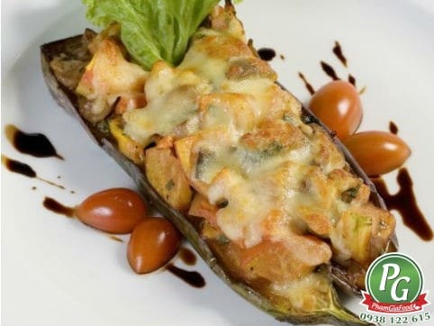Biến tấu siêu ngon: Cà tím nướng phô mai ăn một lần nhớ suốt đời 1 Ca tim nuong pho mai