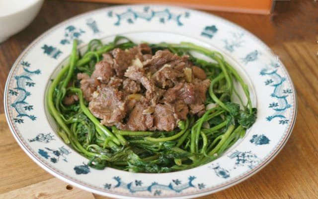PHẠM GIA FOOD HƯỚNG DẪN BẠN CÁCH LÀM RAU LANG XÀO THỊT BÒ 1 5 1