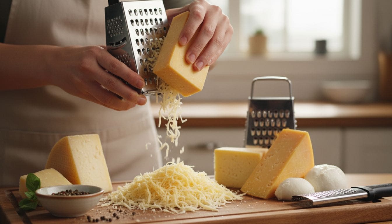 Mẹo Bào Phô Mai Mozzarella Mềm Cực Dễ Mà Không Bị Dính Dụng Cụ 1 Hình ảnh mẹo bào phô mai