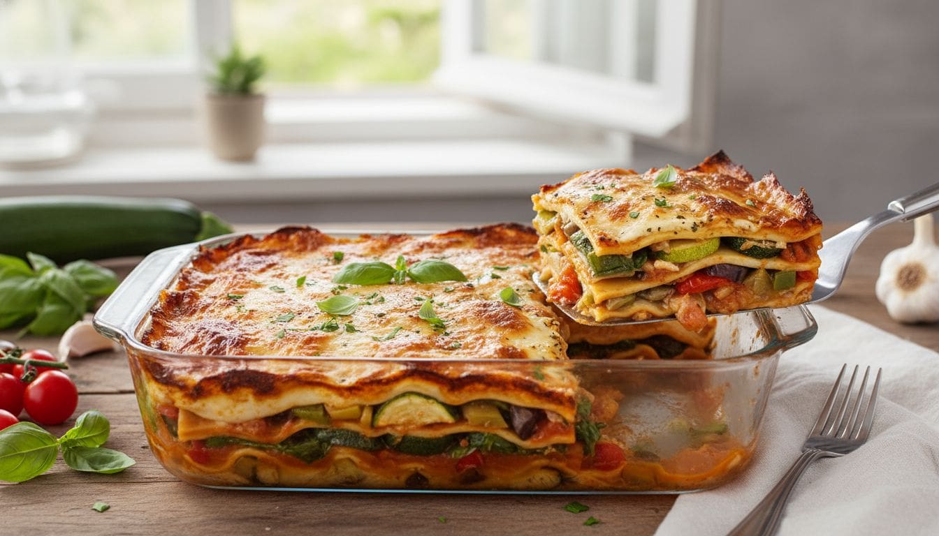 Lasagna Rau Củ (Vegetarian Lasagna) Với Rau Chân Vịt Và Phô Mai 1 Hình ảnh lasagna rau củ