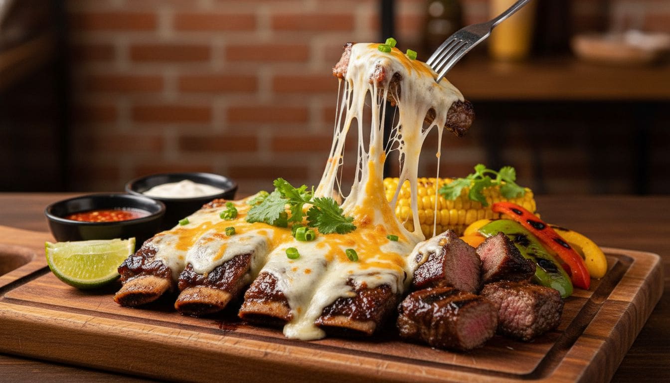 Dẻ Sườn Bò Mỹ Nướng Phô Mai: Món Ăn Đẳng Cấp Cho Tiệc BBQ 1 Hình ảnh dẻ sườn bò nướng phô mai
