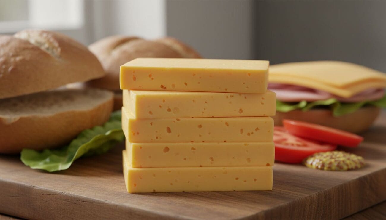 Hình ảnh phô mai miếng cho sandwich nguội