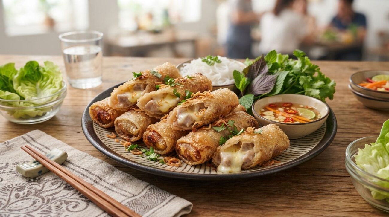 Hình ảnh chả giò khoai môn phô mai