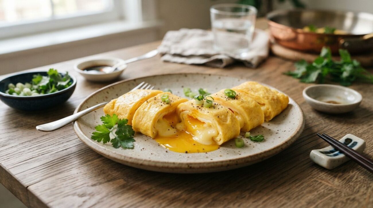 Hình ảnh trứng cuộn phô mai lòng đào