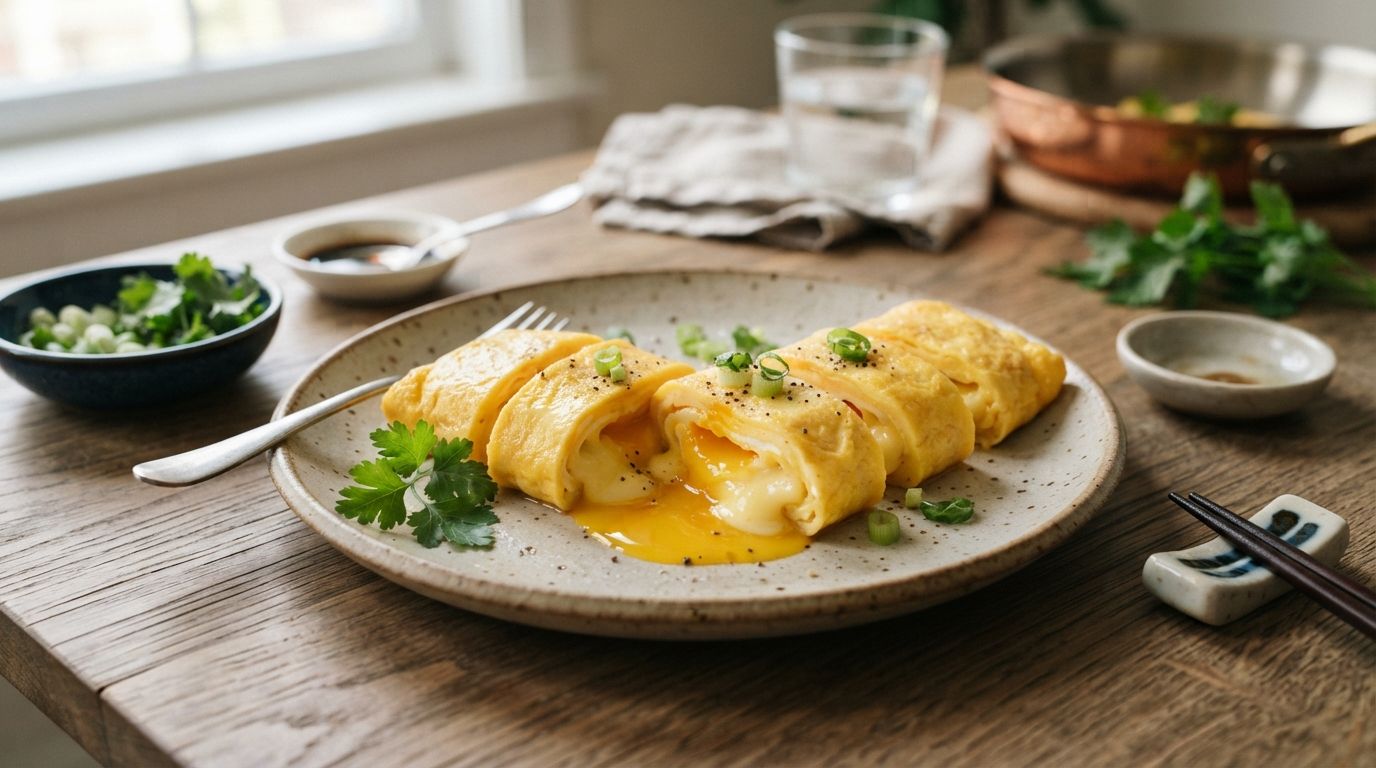 Hình ảnh trứng cuộn phô mai lòng đào