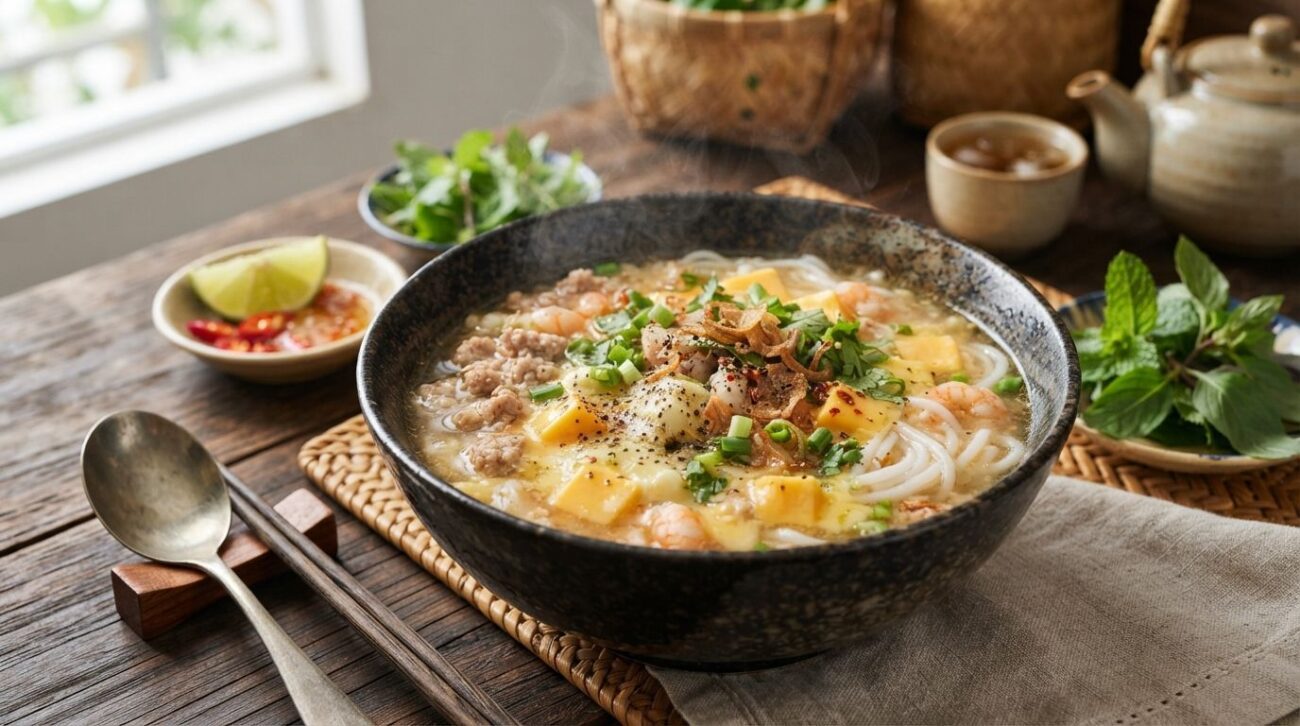 Hình ảnh cháo bún tàu phô mai